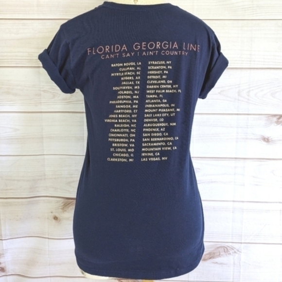 Florida Georgia Line Can't Say I Ain't Country 2019 Concert Tee in Blue Sz Small - Picture 6 of 6